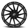 5 LUG XF-216 GLOSS BLACK MILLED - 20X10