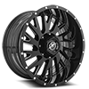 5 LUG XF-221 GLOSS BLACK MILLED - 20X10