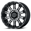 6 LUG XD829 HOSS II SATIN BLACK MACHINED W/ GRAY TINT