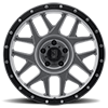 5 LUG XD127 BULLY MATTE GRAY W/ BLACK RING