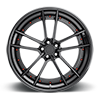 5 LUG SFO MATTE BLACK W/ GLOSS BLACK LIP & CANDY RED HARDWARE