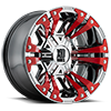 6 LUG XD822 MONSTER II CHROME WITH RED INSERTS 