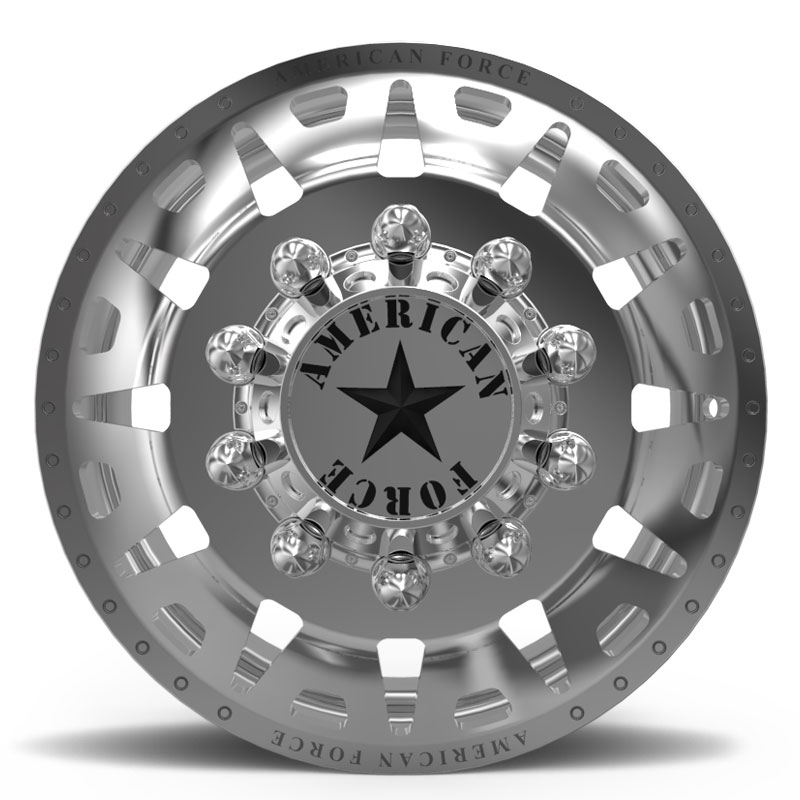 American Force Dually With Adapters Series G13 Bully DRW Wheels Down